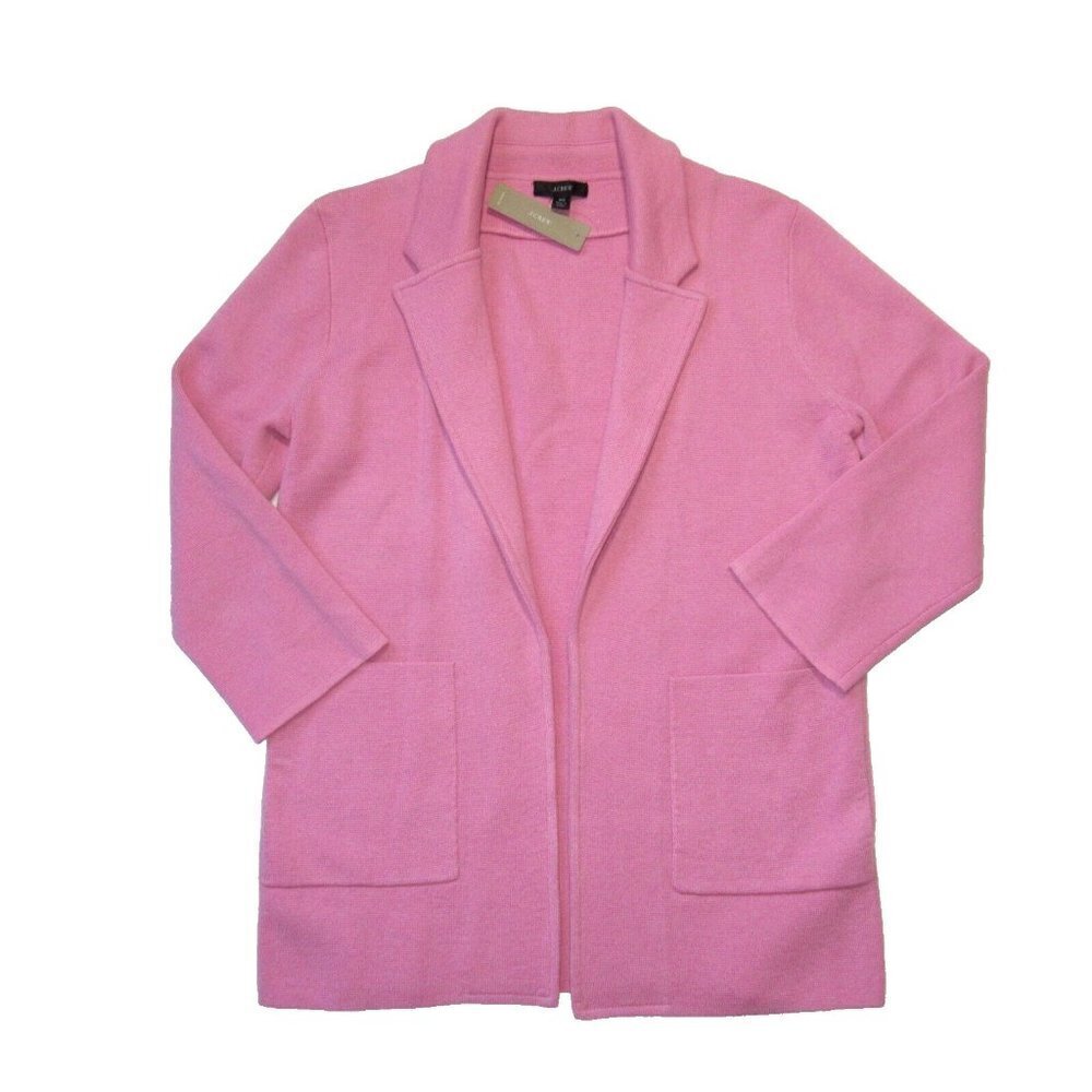 NWT J.Crew Sophie Open-Front Sweater Blazer in Bohemian Rose Knit Cardigan XS